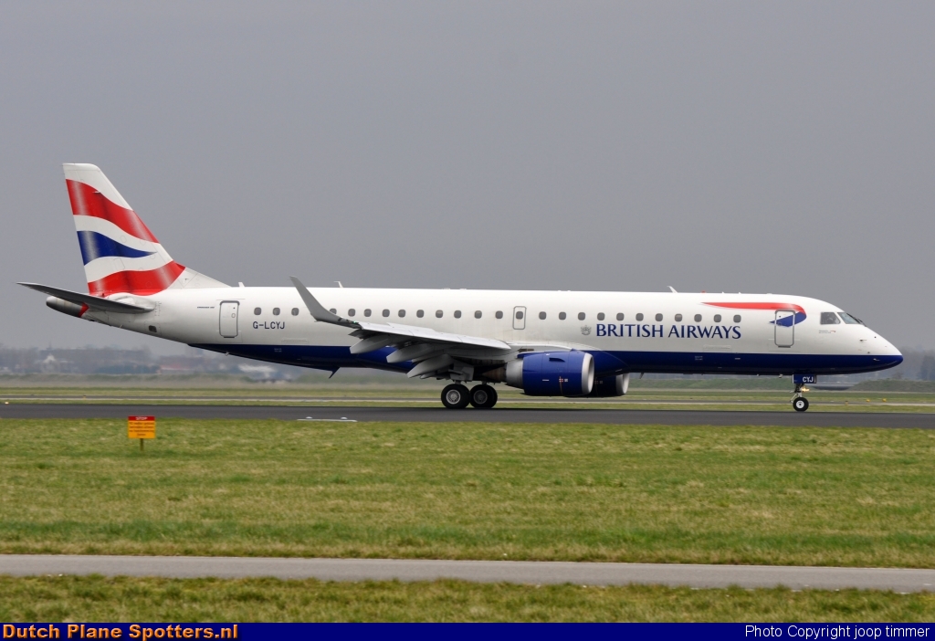 G-LCYJ Embraer 190 BA CityFlyer (British Airways) by joop timmer