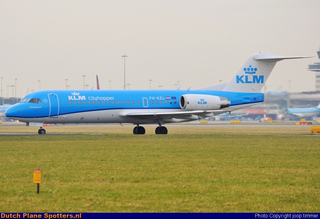 PH-KZL Fokker 70 KLM Cityhopper by joop timmer