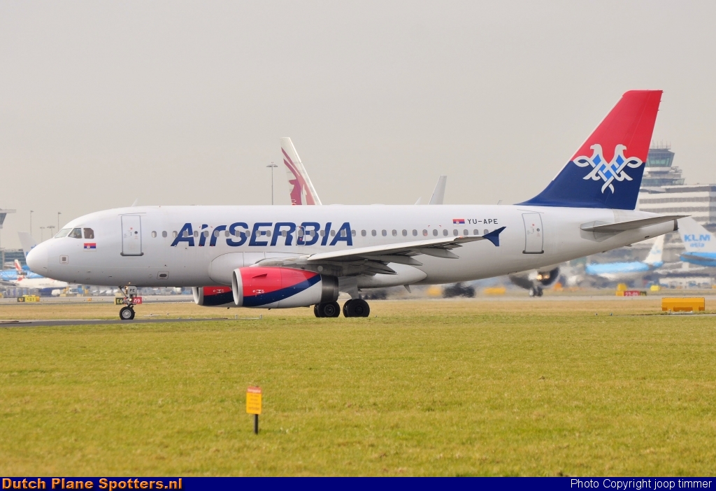 YU-APE Airbus A319 Air Serbia by joop timmer