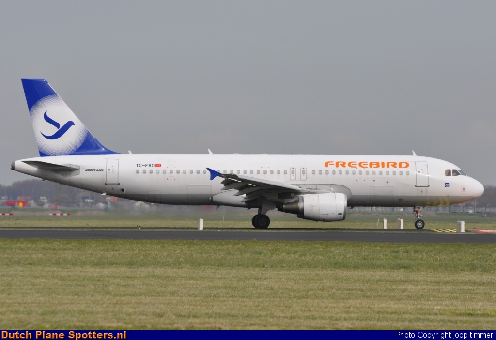 TC-FBO Airbus A320 Freebird Airlines by joop timmer