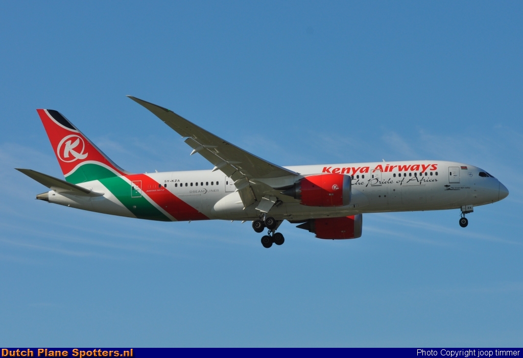 5Y-KZA Boeing 787-8 Dreamliner Kenya Airways by joop timmer