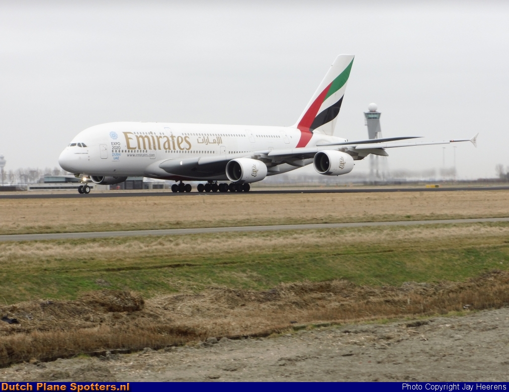 A6-EDQ Airbus A380-800 Emirates by Jay Heerens