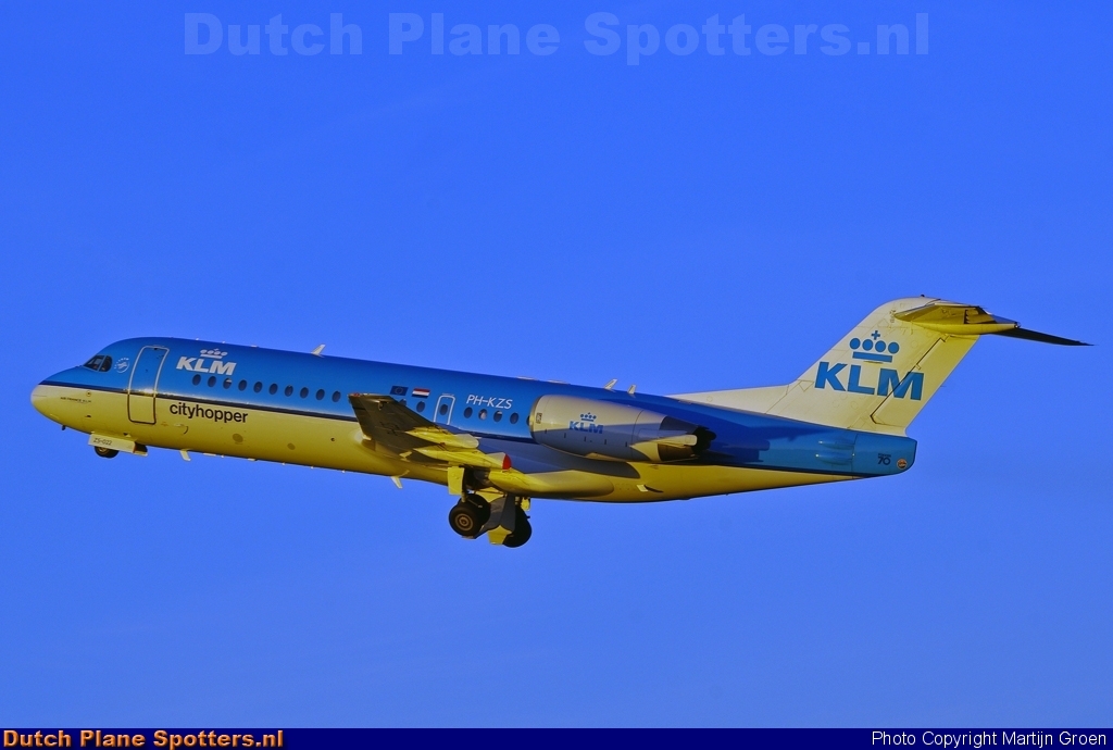 PH-KZS Fokker 70 KLM Cityhopper by Martijn Groen