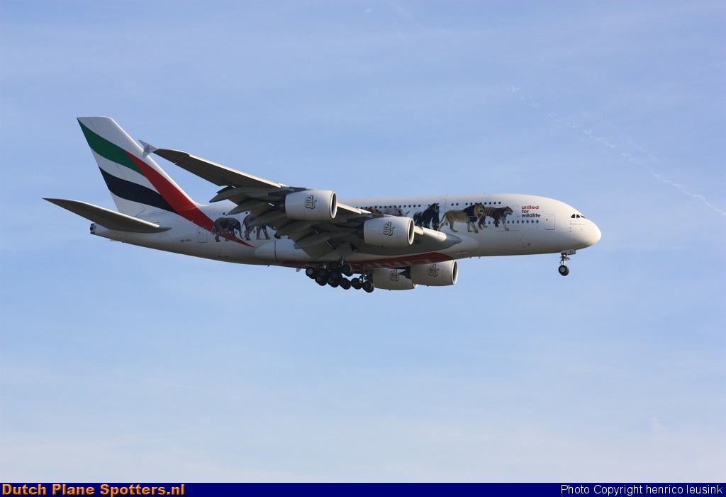 A6-EEI Airbus A380-800 Emirates by Rick Schönhage