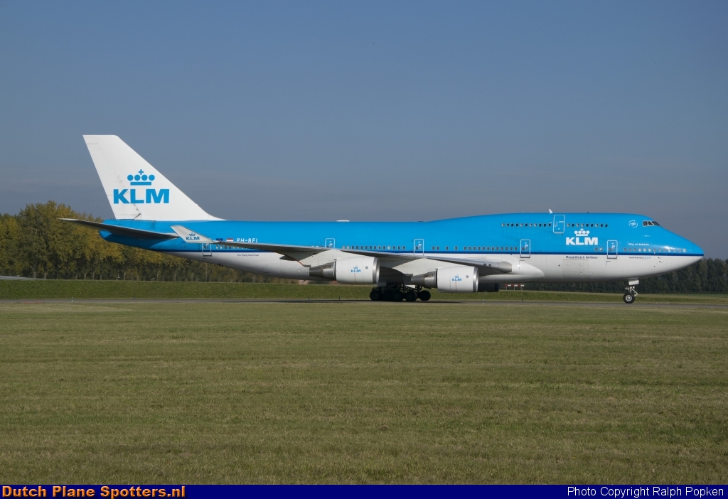 PH-BFI Boeing 747-400 KLM Royal Dutch Airlines by Ralph Popken