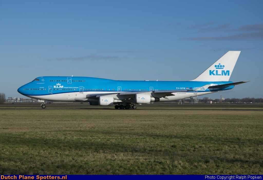 PH-BFW Boeing 747-400 KLM Royal Dutch Airlines by Ralph Popken