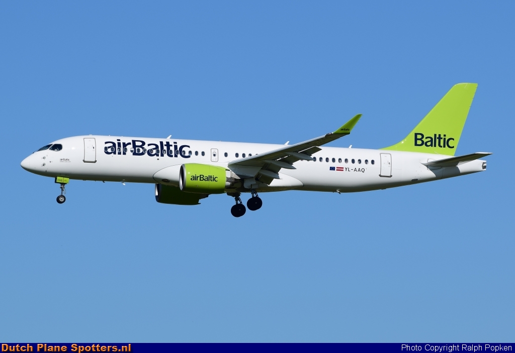 YL-AAQ Airbus A220-300 Air Baltic by Ralph Popken