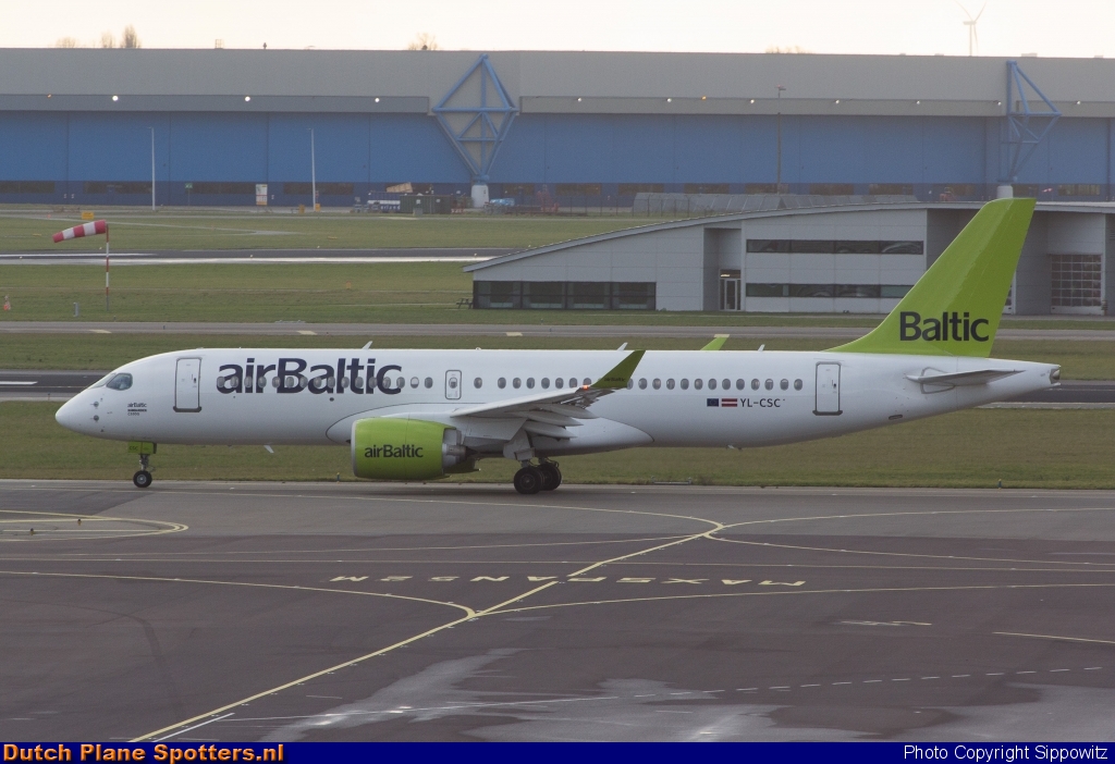 YL-CSC Airbus A220-300 Air Baltic by Sippowitz