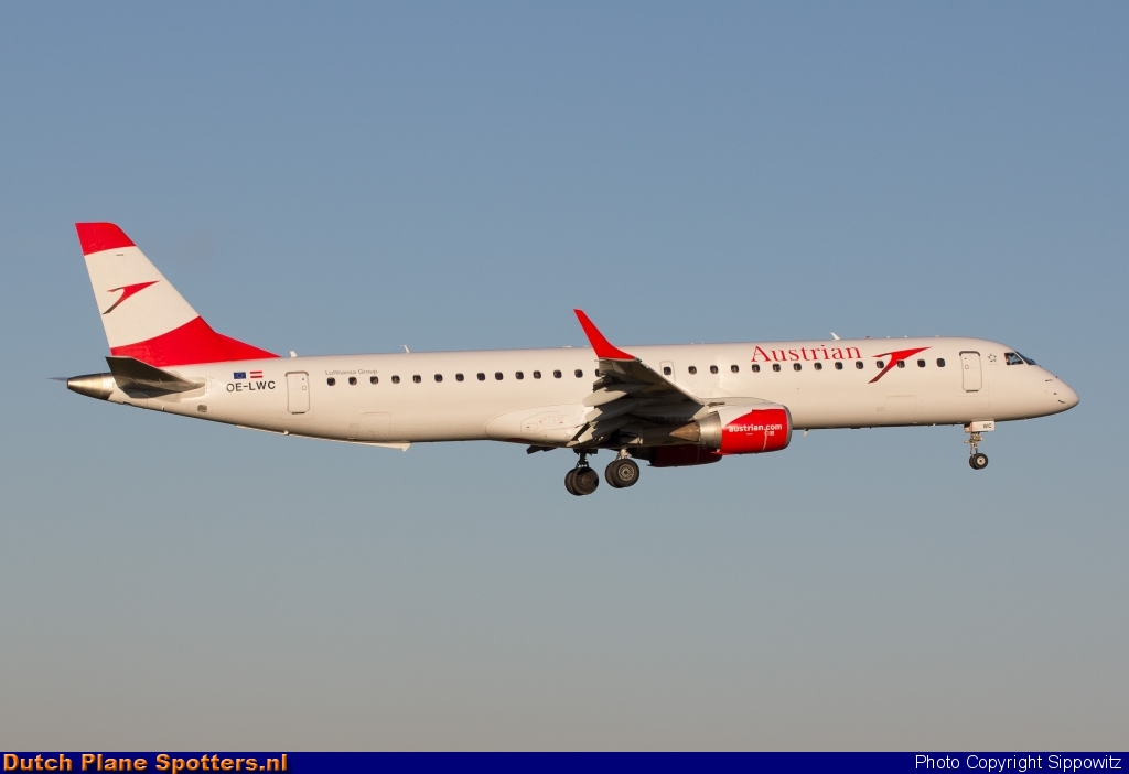 OE-LWC Embraer 195 Austrian Airlines by Sippowitz
