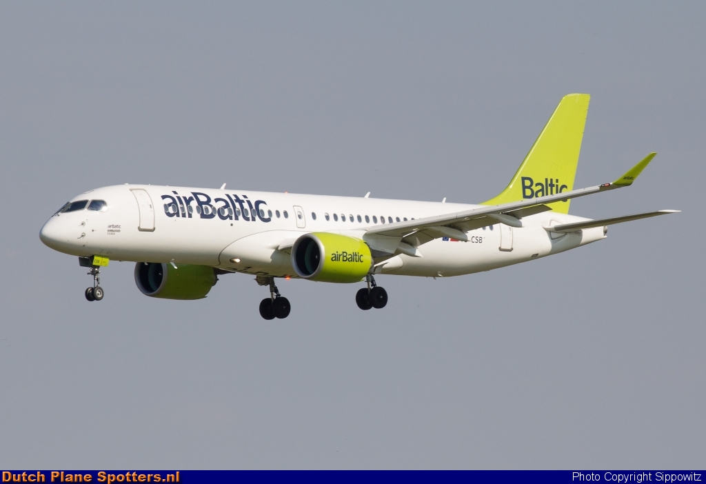 YL-CSB Airbus A220-300 Air Baltic by Sippowitz