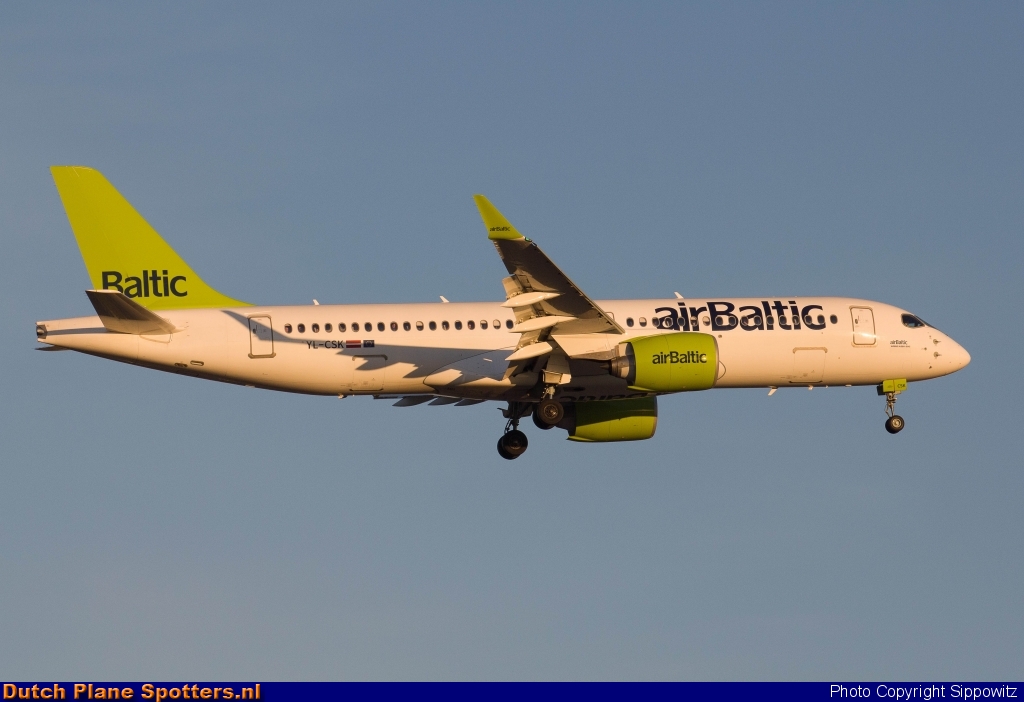 YL-CSK Airbus A220-300 Air Baltic by Sippowitz