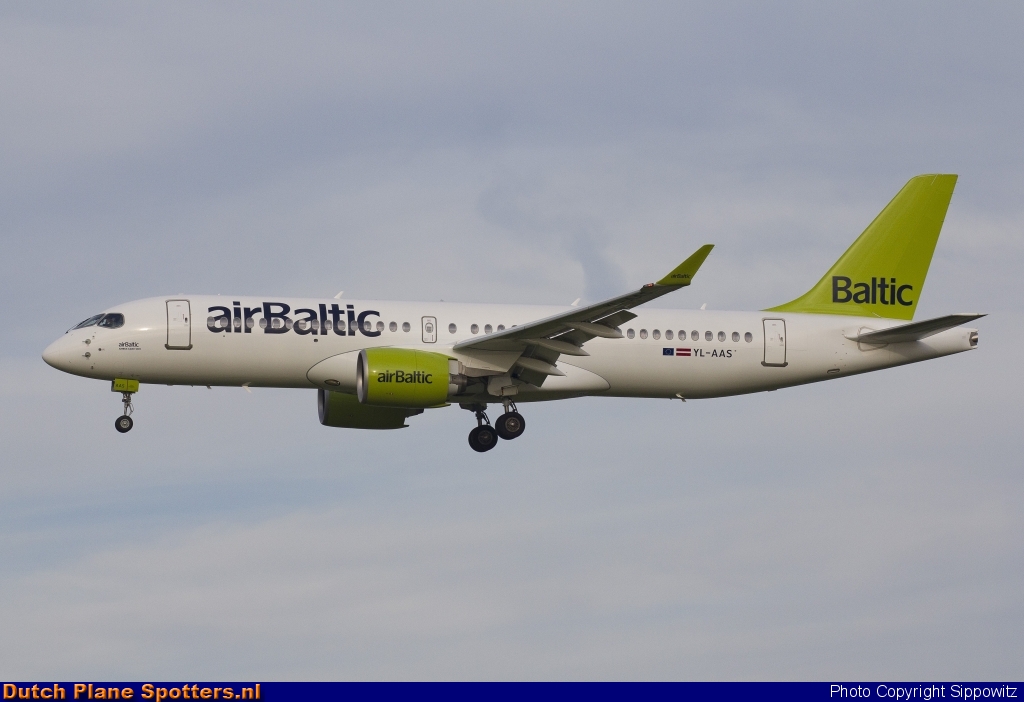 YL-AAS Airbus A220-300 Air Baltic by Sippowitz