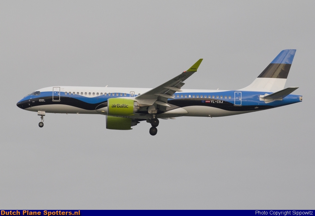 YL-CSJ Airbus A220-300 Air Baltic by Sippowitz