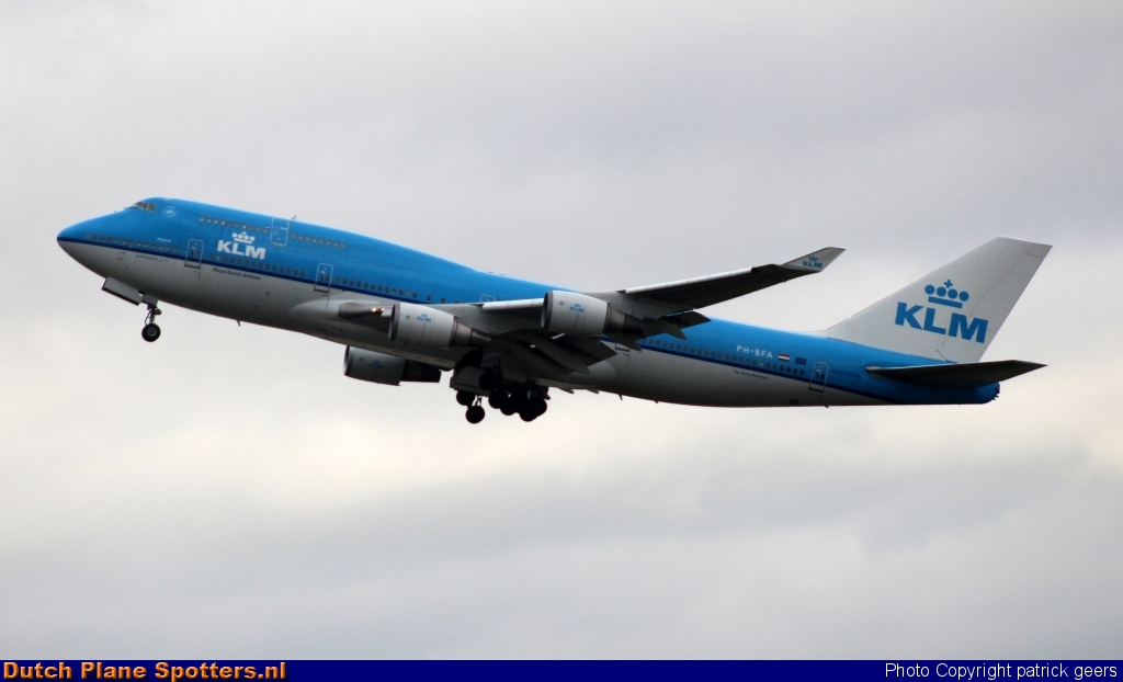 PH-BFA Boeing 747-400 KLM Royal Dutch Airlines by patrick geers