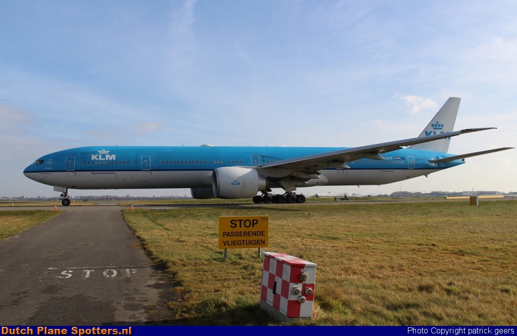 PH-BVF Boeing 777-300 KLM Royal Dutch Airlines by patrick geers