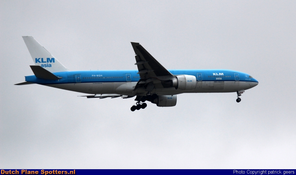 PH-BQH Boeing 777-200 KLM Asia by patrick geers
