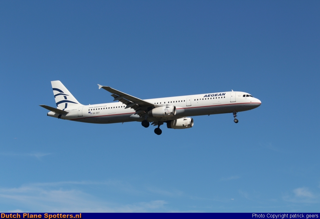 SX-DGT Airbus A321 Aegean Airlines by patrick geers