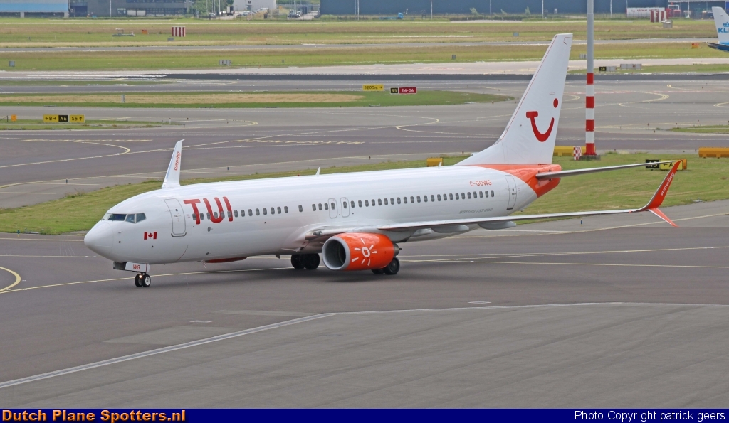 C-GOWG Boeing 737-800 Sunwing Airlines (TUI Airlines Netherlands) by patrick geers