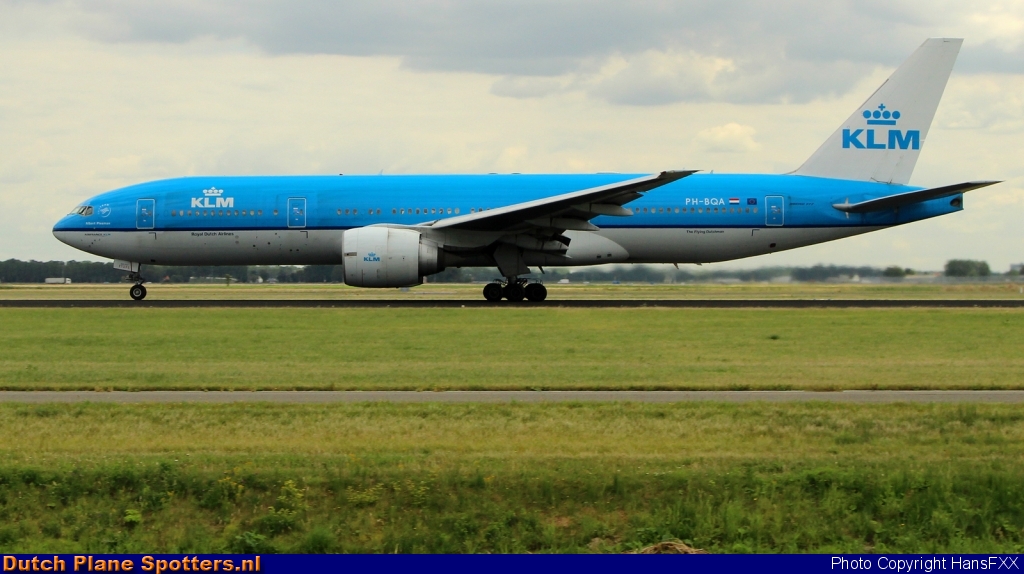PH-BQA Boeing 777-200 KLM Royal Dutch Airlines by HansFXX