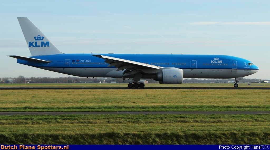 PH-BQC Boeing 777-200 KLM Royal Dutch Airlines by HansFXX