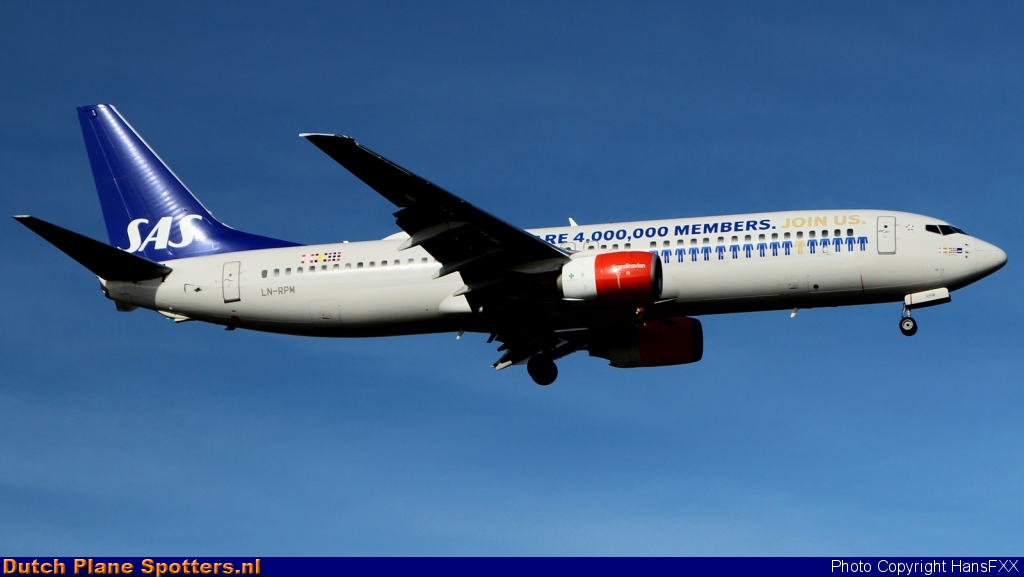 LN-RPM Boeing 737-800 SAS Scandinavian Airlines by HansFXX