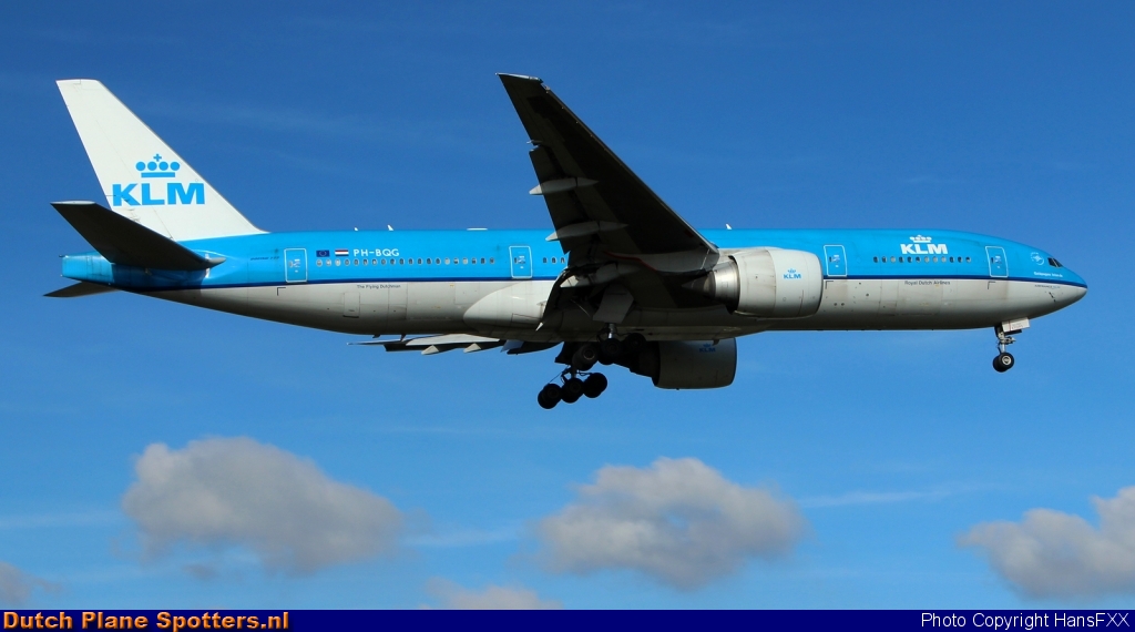 PH-BQG Boeing 777-200 KLM Royal Dutch Airlines by HansFXX