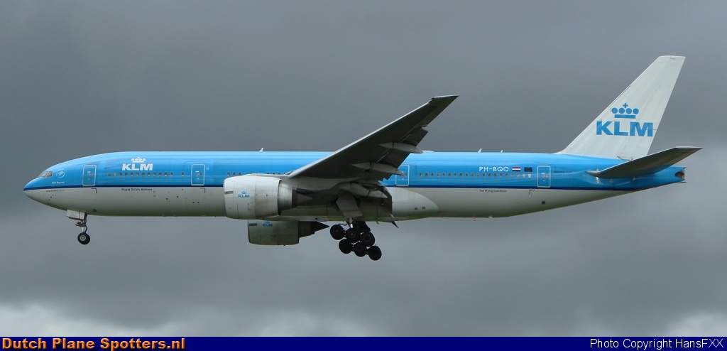 PH-BQO Boeing 777-200 KLM Royal Dutch Airlines by HansFXX