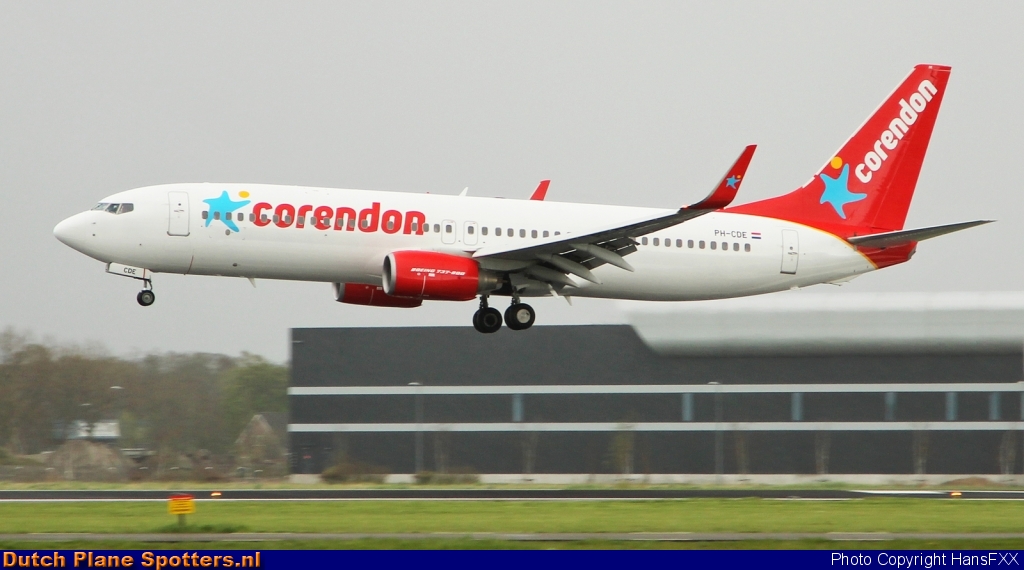 PH-CDE Boeing 737-800 Corendon Dutch Airlines by HansFXX