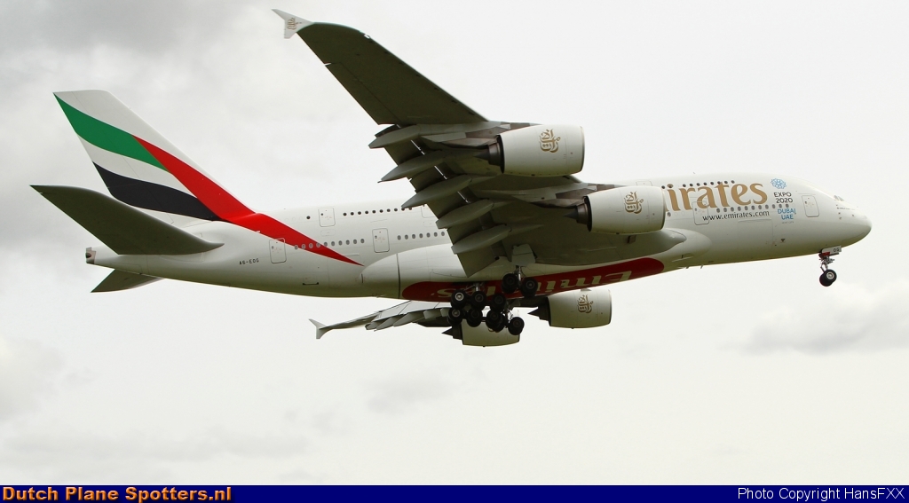 A6-EOG Airbus A380-800 Emirates by HansFXX