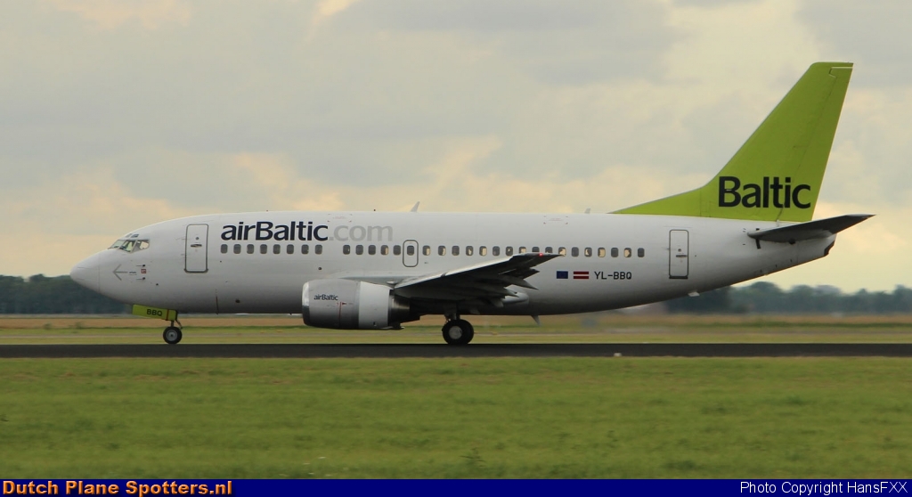 YL-BBQ Boeing 737-300 Air Baltic by HansFXX