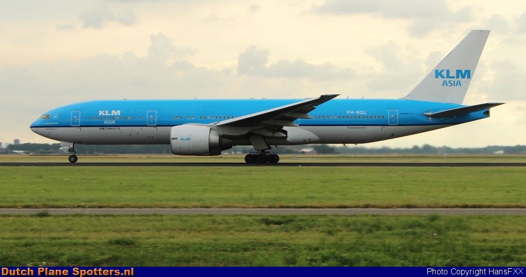 PH-BQL Boeing 777-200 KLM Asia by HansFXX