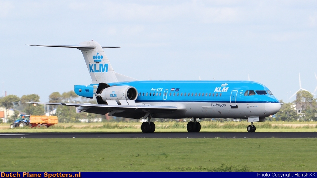 PH-KZK Fokker 70 KLM Cityhopper by HansFXX