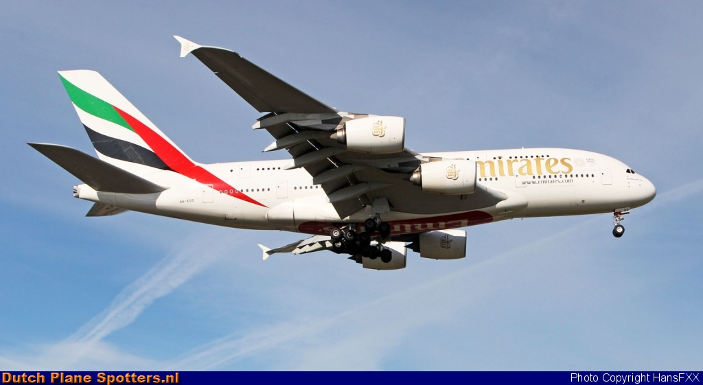 A6-EOO Airbus A380-800 Emirates by HansFXX