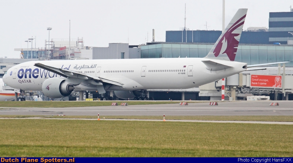A7-BAB Boeing 777-300 Qatar Airways by HansFXX
