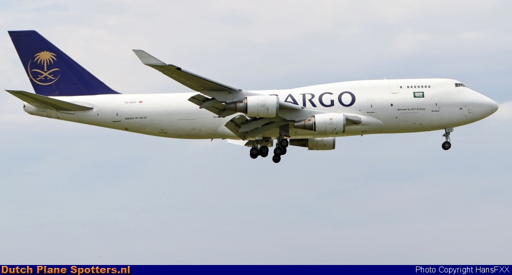 TC-ACF Boeing 747-400 ACT Airlines (Saudi Arabian Cargo) by HansFXX