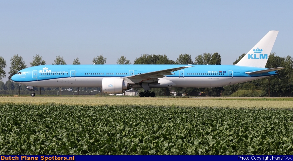 PH-BVO Boeing 777-300 KLM Royal Dutch Airlines by HansFXX