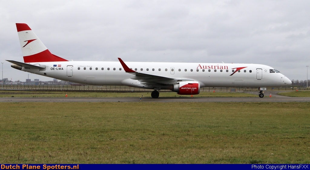 OE-LWA Embraer 195 Austrian Airlines by HansFXX