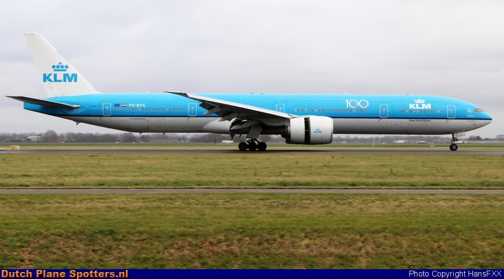 PH-BVG Boeing 777-300 KLM Royal Dutch Airlines by HansFXX
