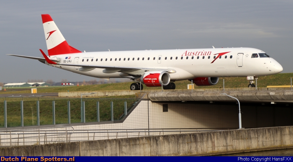 OE-LWJ Embraer 195 Austrian Airlines by HansFXX