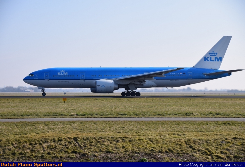 PH-BQB Boeing 777-200 KLM Royal Dutch Airlines by Hans van der Heiden