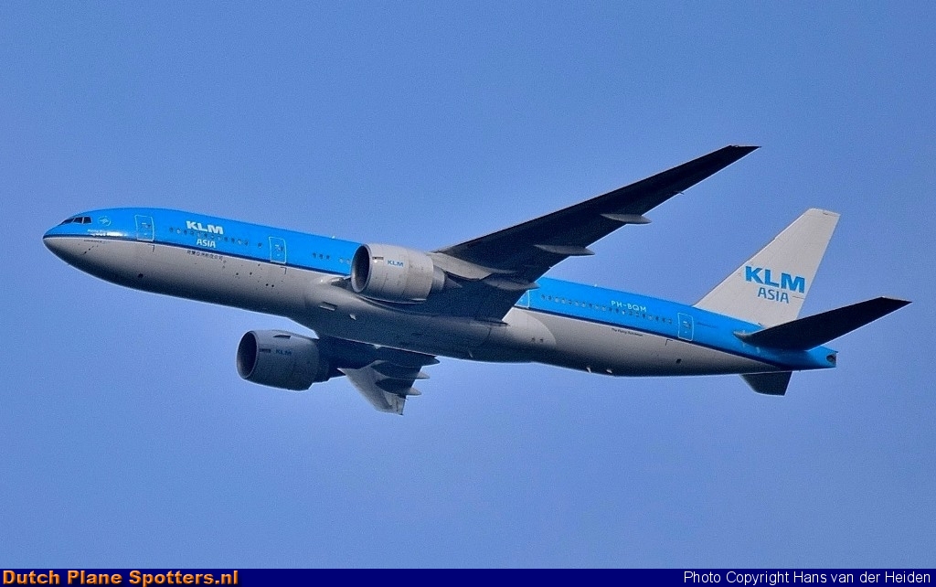 PH-BQM Boeing 777-200 KLM Asia by Hans van der Heiden