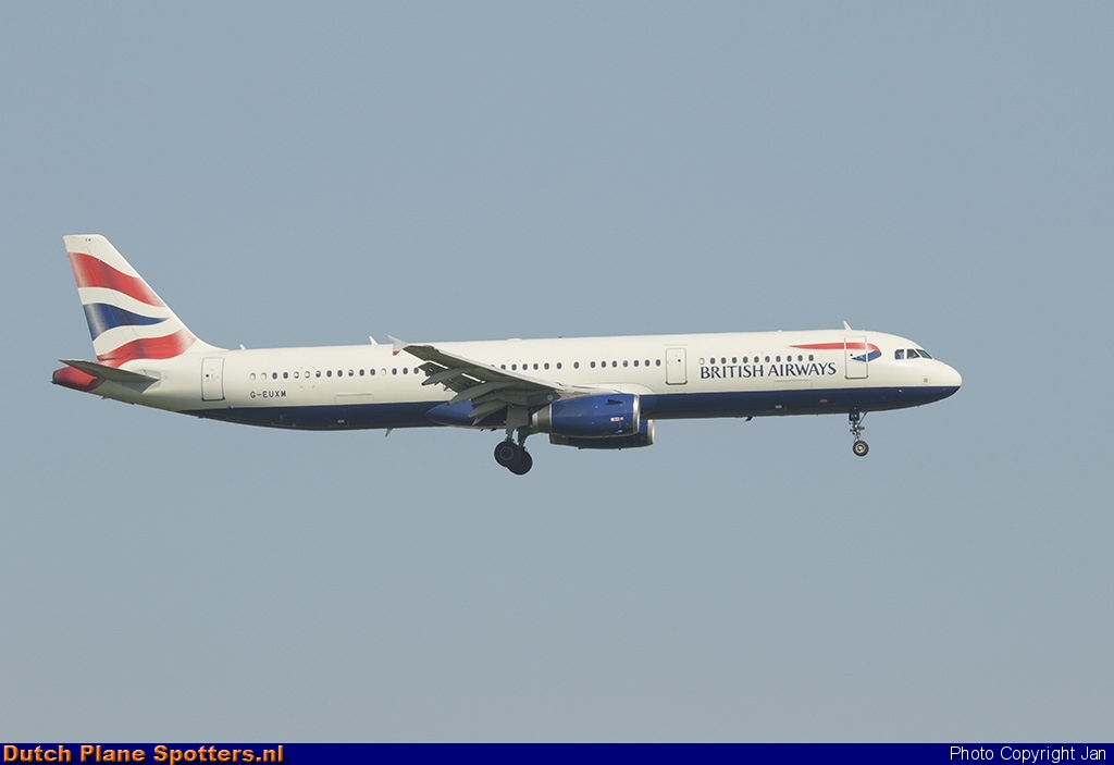 G-EUXM Airbus A321 British Airways by Jan
