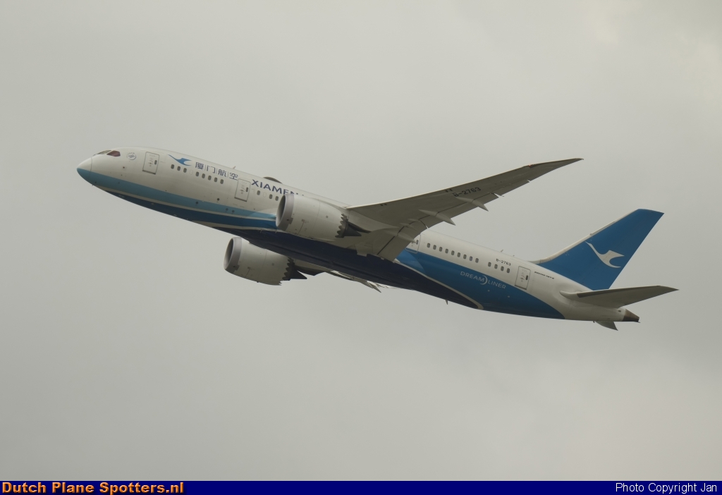 B-2763 Boeing 787-8 Dreamliner Xiamen Airlines by Jan