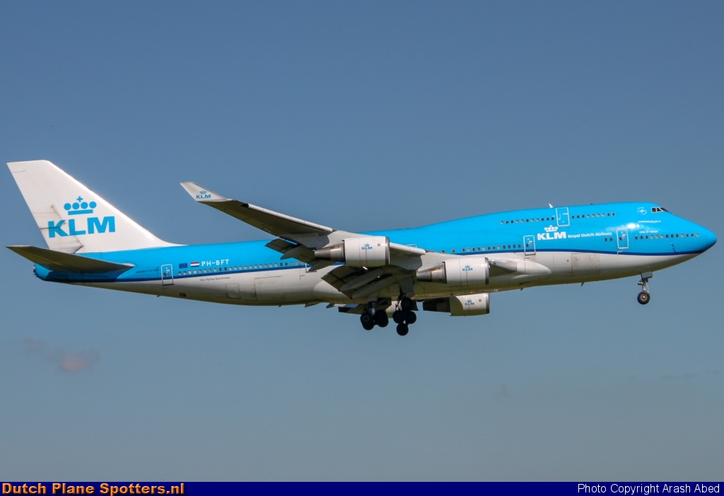 PH-BFT Boeing 747-400 KLM Royal Dutch Airlines by Arash Abed