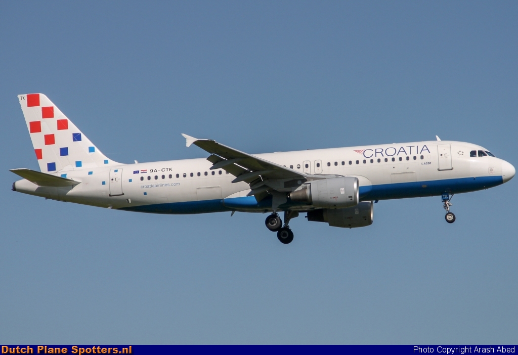 9A-CTK Airbus A320 Croatia Airlines by Arash Abed