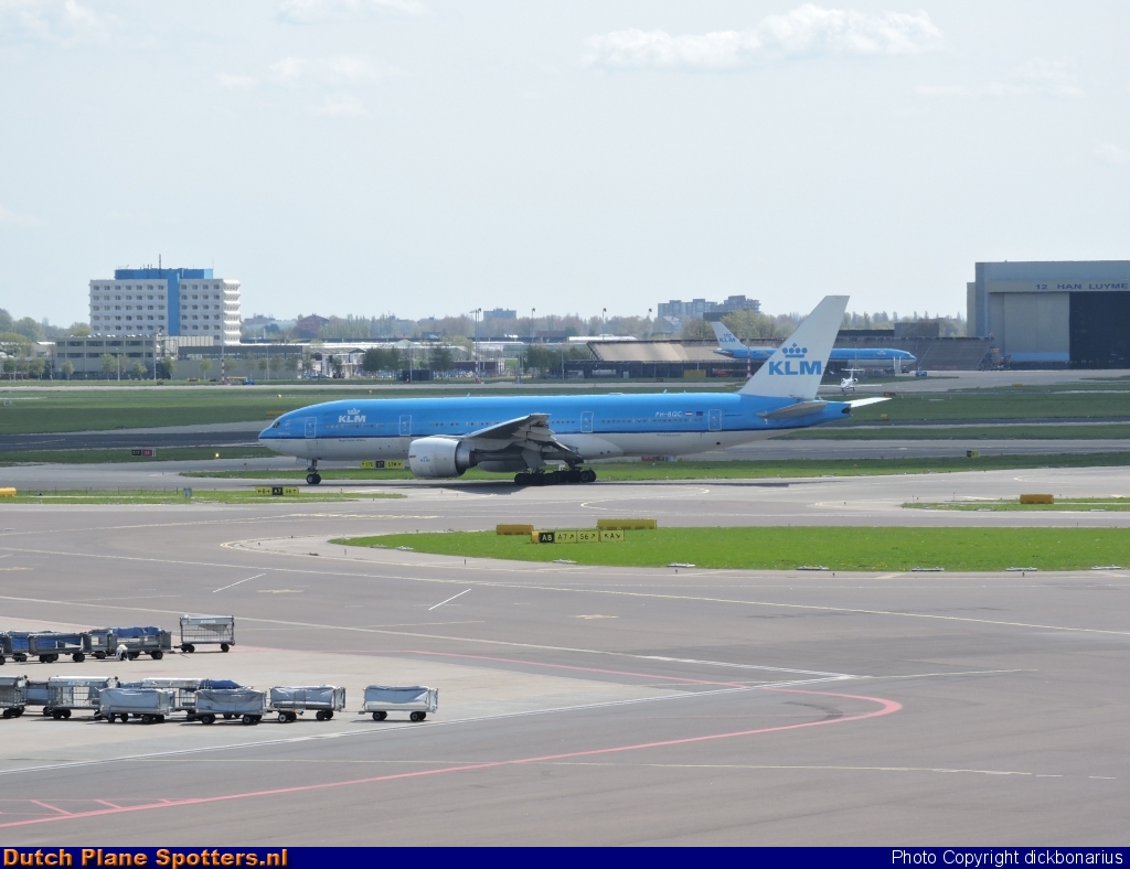 PH-BQC Boeing 777-200 KLM Royal Dutch Airlines by dickbonarius