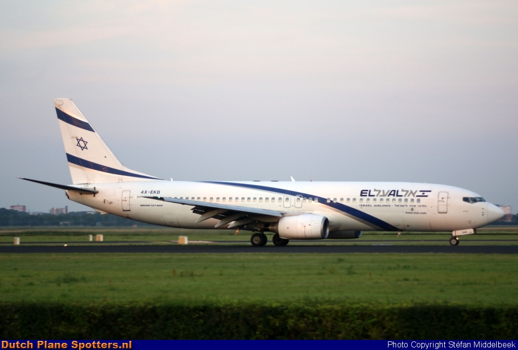 4X-EKB Boeing 737-800 El Al Israel Airlines by Stefan Middelbeek