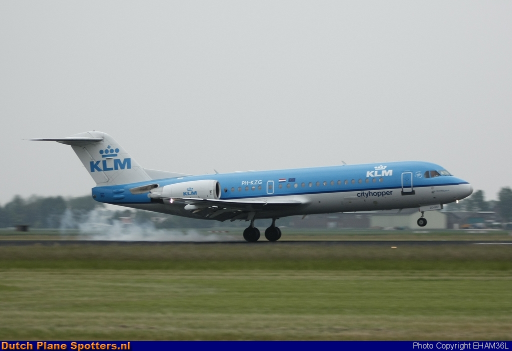 PH-KZG Fokker 70 KLM Cityhopper by EHAM36L
