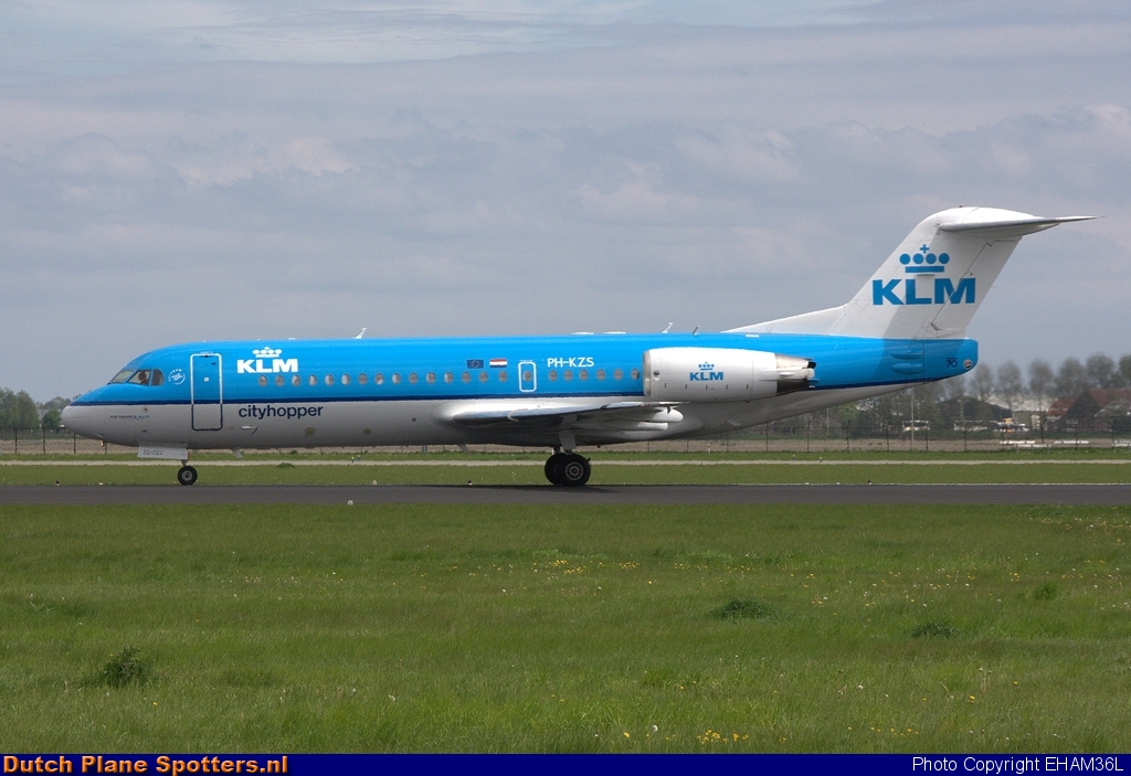 PH-KZS Fokker 70 KLM Cityhopper by EHAM36L
