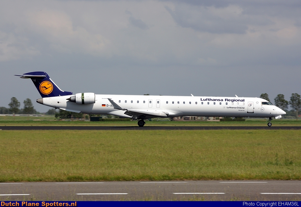 D-ACKE Bombardier Canadair CRJ900 CityLine (Lufthansa Regional) by EHAM36L